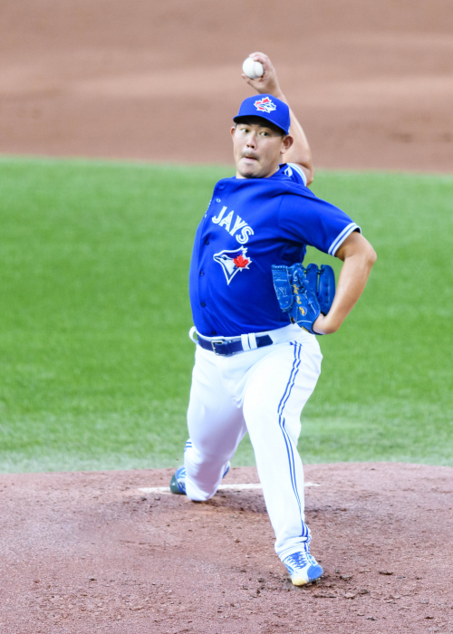 Shun Yamaguchi introduced by Blue Jays